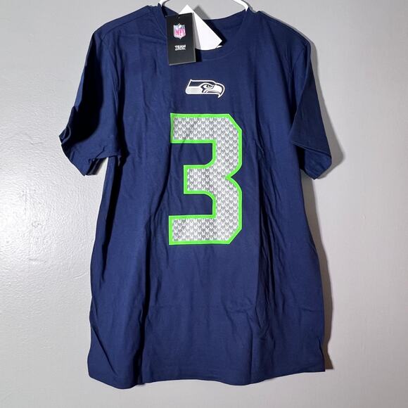 Nike Russell Wilson Seahawks #3 T-Shirt Men’s M Navy NWT NFLPA The Nike Tee - Picture 9 of 9
